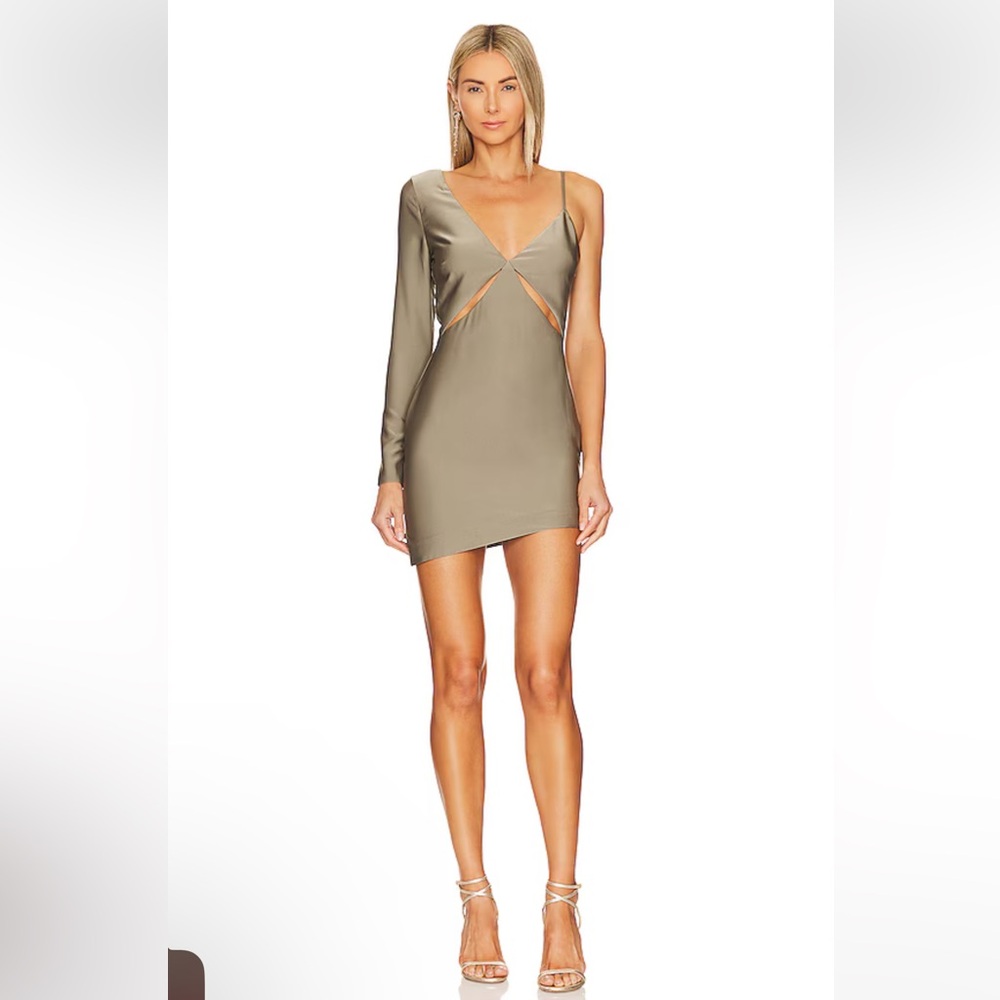 NWT NBD x Revolve Tobias Mini Dress in Olive